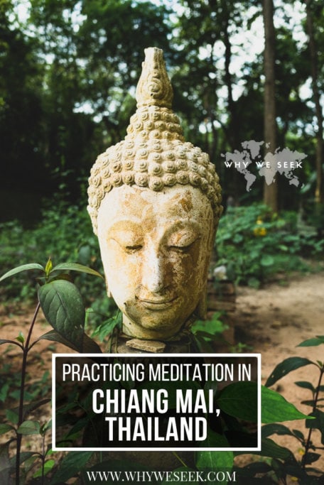 Pinterest graphic for Practicing Meditation in Chiang Mai, Thailand